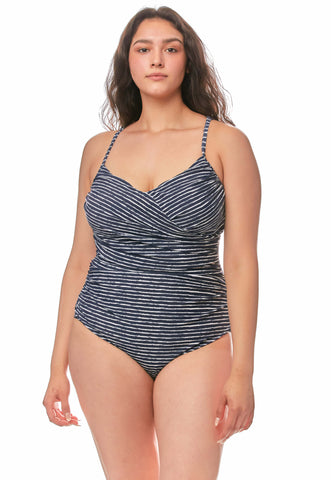 Simply You Halter Neck Ruching One-Piece