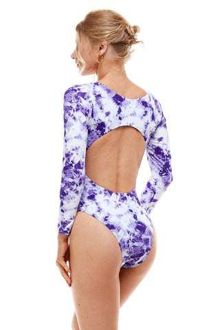 Cut-out Long Sleeve Swimsuit