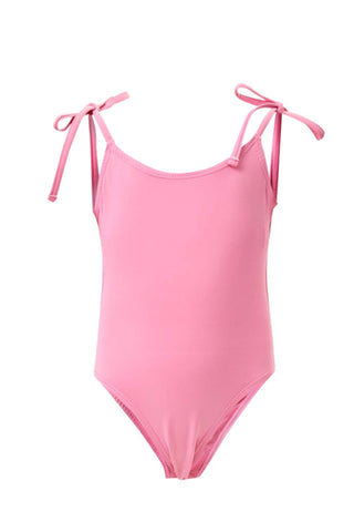 Kid's Adorable Pink Tie-Strap One-Piece